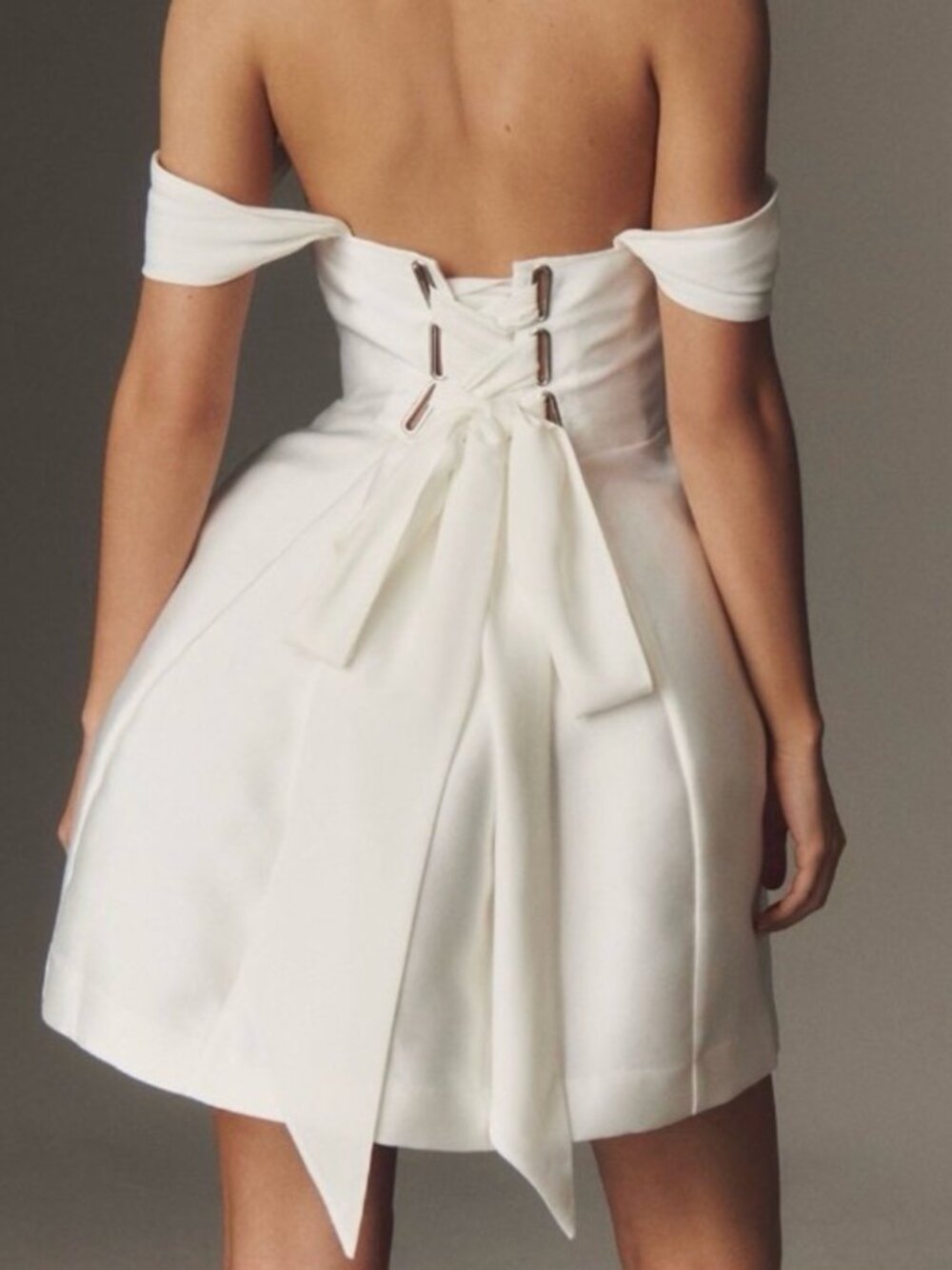 BHLDN Lydia Off The Shoulder Corset Mini Dress